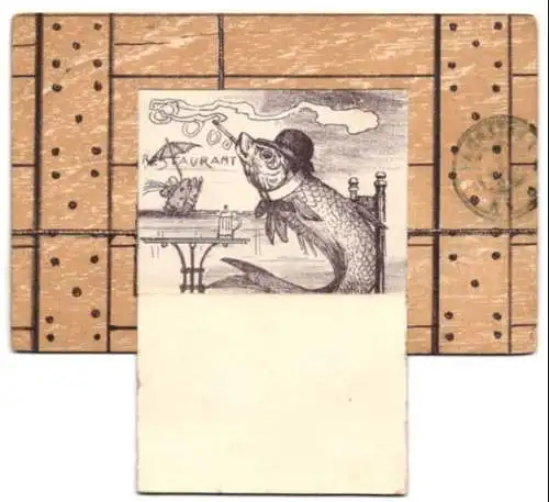 Mechanische-AK Paket zum Öffnen, Fisch raucht im Restaurant