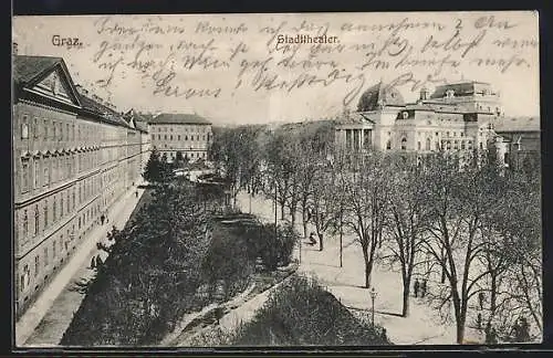 AK Graz, Blick auf das Stadttheater