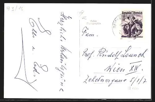 AK Reichenau a. Gusen, Teilansicht mit prominenter Kirche