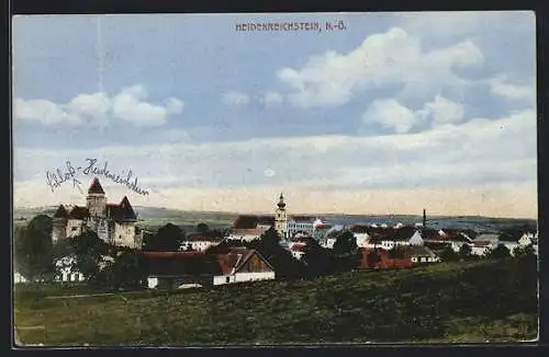 AK Heidenreichstein /N.-Ö., Ortsansicht mit dem Schloss