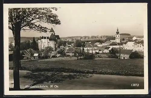 AK Heidenreichstein /N.-Oe., Ortsansicht mit Schloss und Kirche