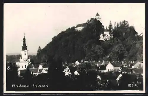 AK Ehrenhausen /Steiermark, Teilansicht mit Schloss