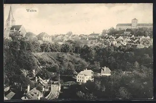 AK Weitra, Teilansicht mit Kirche