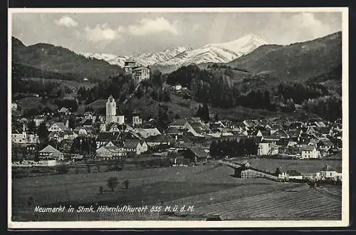 AK Neumarkt in Stmk., Teilansicht mit Kirche
