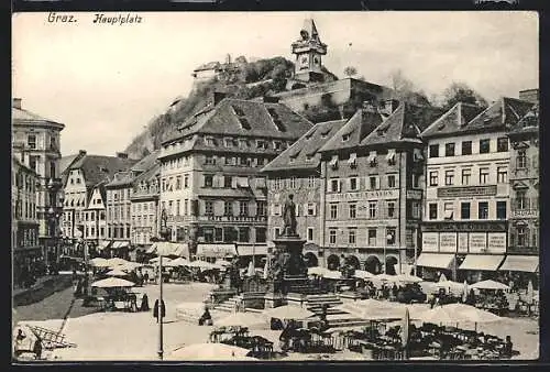 AK Graz, Blick über den Hauptplatz