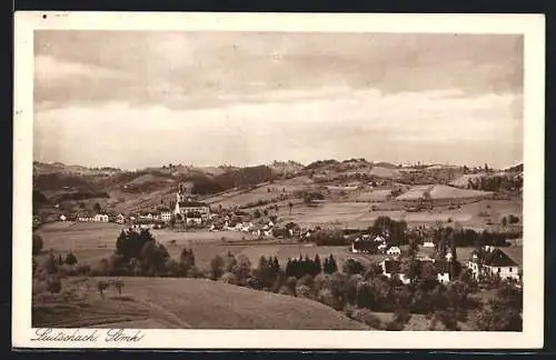 AK Leutschach /Stmk., Teilansicht mit Kirche