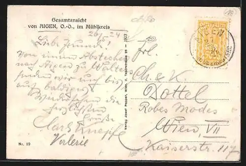 AK Aigen /Mühlkreis, Gesamtansicht von oben