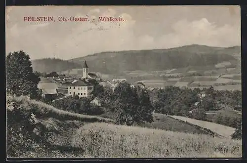 AK Peilstein im Mühlkreis, Talblick mit der Kirche