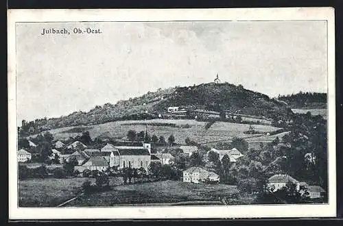 AK Julbach /Mühlviertel, Ortsansicht mit Bergkirchlein
