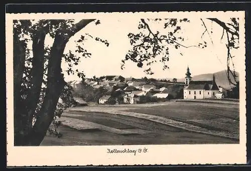 AK Kollerschlag, Gesamtansicht mit Feldern und Kirche