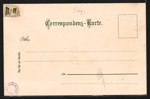 AK Saalfelden, Ortsansicht mit dem steinernen Meer