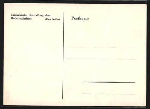 AK Graz-Münzgraben, Modell der Fatimakirche