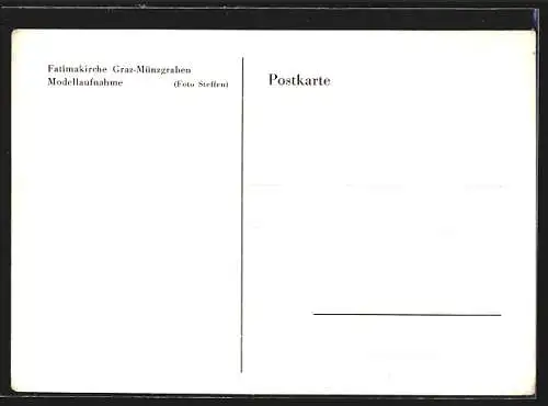 AK Graz-Münzgraben, Fatimakirche, Modell