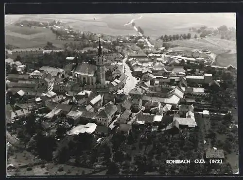 AK Rohrbach, Totalansicht von oben, Fliegeraufnahme