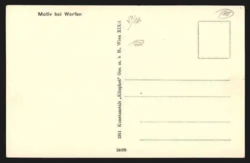 AK Werfen, Teilansicht mit Bergpanorama