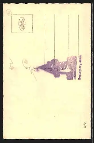 AK Graz, Herrengasse mit Kirche bei Nacht