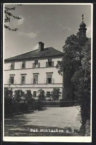 AK Bad Mühlacken, Grosses Haus mit Strasse