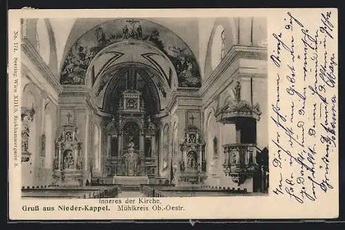 AK Nieder-Kappel /Mühlkreis, Inneres der Kirche