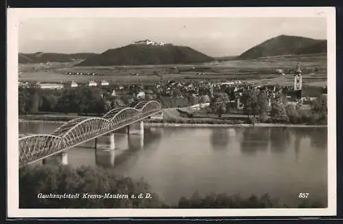 AK Krems-Mautern /Donau, Gauhauptstadt mit Brücke
