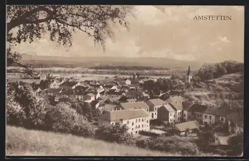 AK Amstetten, Teilansicht mit Kirche