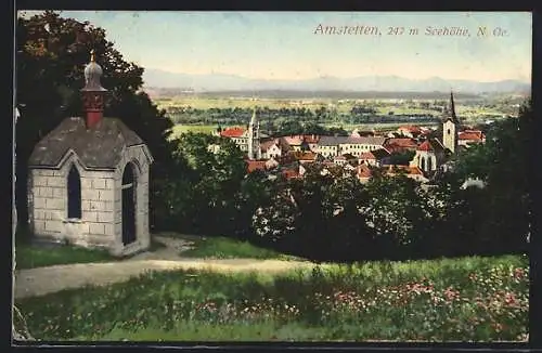 AK Amstetten, Teilansicht und Kapelle