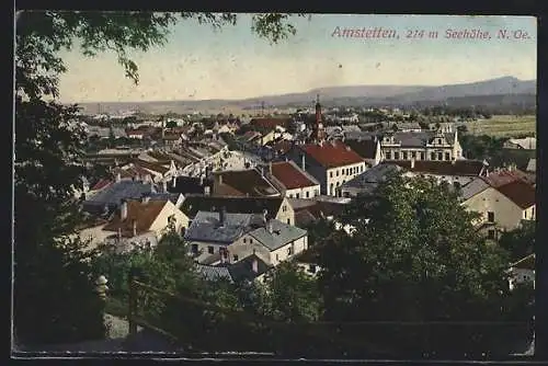 AK Amstetten, Teilansicht mit Bergen