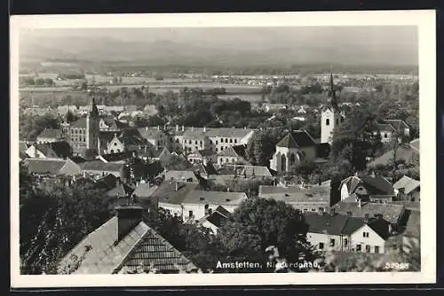 AK Amstetten, Ortspartie aus der Vogelschau