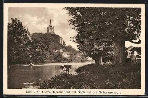 AK Cleve, Kermisdahl mit Blick auf die Schwanenburg