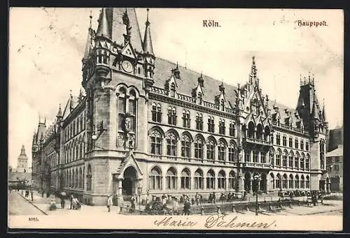 AK Köln, Blick auf die Hauptpost, Unter Sachsenhausen