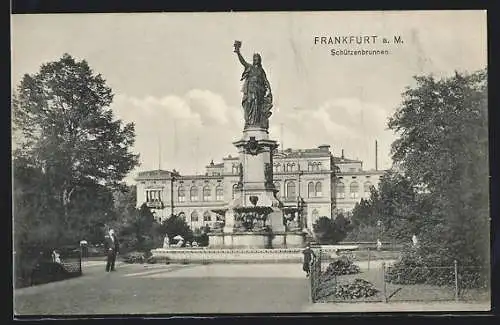 AK Frankfurt-Ostend, Schützenbrunnen