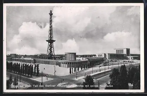 AK Berlin, Teilansicht des Ausstellungsgeländes mit Neubauten