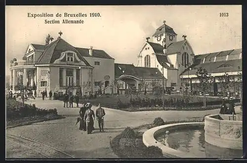AK Bruxelles, Exposition 1910, Section Allemande