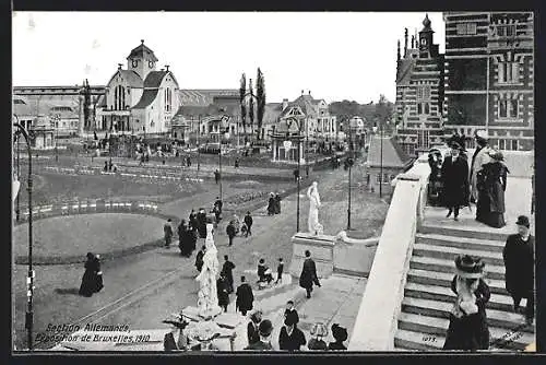 AK Bruxelles, Exposition 1910, Section Allemande