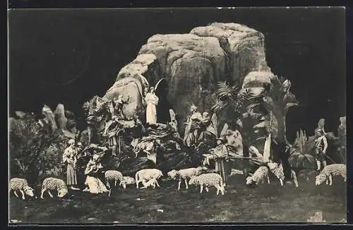AK Düsseldorf, Deutsch-Nationale Kunst-Ausstellung 1907, Verkündigung an die Hirten