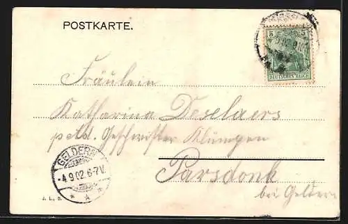 AK Düsseldorf, Rhein. Westf. Industrie- u. Gewerbe-Ausstellung 1902, Haupt-Allee