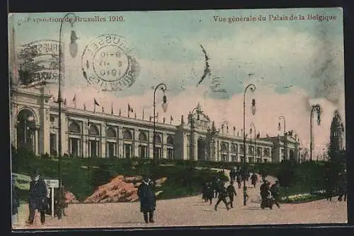 AK Bruxelles, Exposition 1910, Vue générale du palais de la Belgique