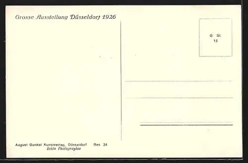 AK Düsseldorf, Gesolei Ausstellung 1926, Hauptrestaurant mit Leuchtfontäne