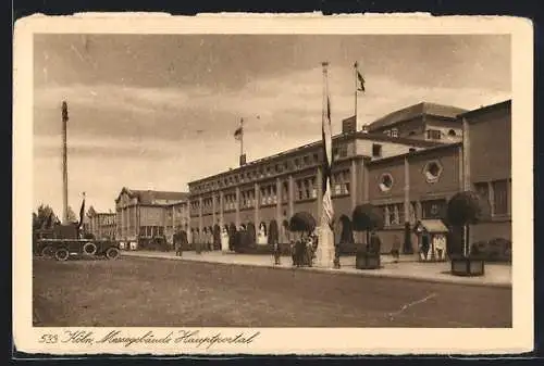 AK Köln, Messegebäude mit Hauptportal
