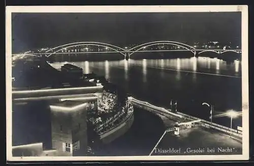 AK Düsseldorf, Grosse Ausstellung 1926, Gesolei bei Nacht
