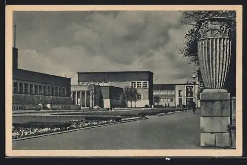 AK Düsseldorf, Ehrenhof mit Strassenpartie