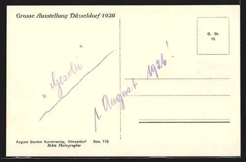 AK Düsseldorf, Grosse Ausstellung 1926, Rheinhalle