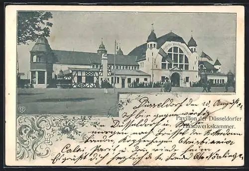 AK Düsseldorf, Pavillon der Düsseldorfer Handwerkskammer