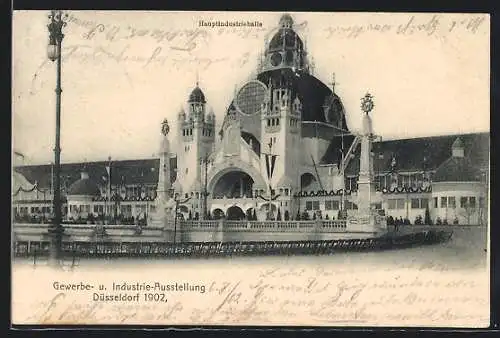 AK Düsseldorf, Gewerbe und Industrie Ausstellung 1902, Haupthalle