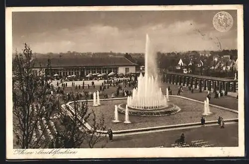 AK Düsseldorf, Grosse Reichsausstellung Schaffendes Volk 1937, Leuchtfontäne
