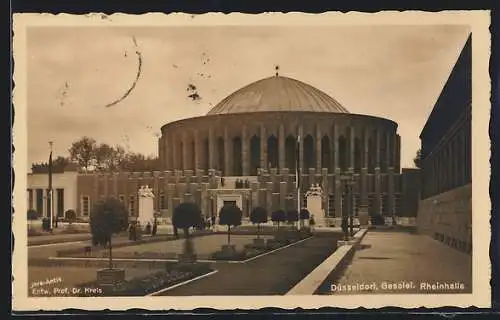 AK Düsseldorf, Grosse Ausstellung Gesolei 1926, Blick auf die Rheinhalle