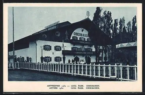 AK Antwerpen, Luna Park 1930, Oberbaiern, Münchner Augustinbräu, Ausstellung