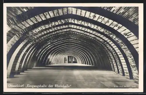 AK Düsseldorf, Gesolei 1926, Eingangshalle der Rheinhalle