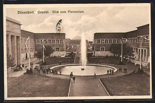 AK Düsseldorf, Grosse Ausstellung Gesolei, Blick zum Planetarium