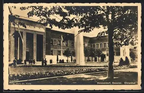 AK Düsseldorf, Grosse Ausstellung Gesolei 1926, Partie im Ehrenhof