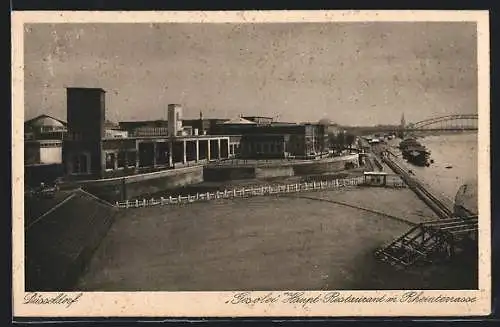 AK Düsseldorf, Grosse Ausstellung Gesolei 1926, Haupt-Restaurant m. Rheinterrasse